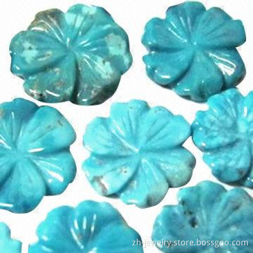 Turquoise Flower Beads, 100% Natural, Different Sizes (2 to 100mm) Shapes and Styles Available